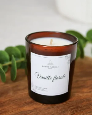 Mini bougie en pot vaille florale